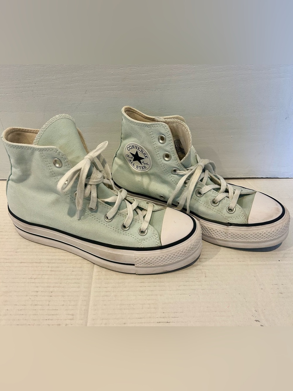 Converse High Top Sneakers - Mint Green Canvas